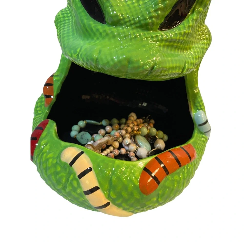 Disney Nightmare Before Christmas Oogie Boogie Ceramic Candy Dish Green 11 Inch‎